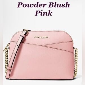 Michael Kors Jet Set Medium Dome Crossbody Bag in Powder Blush NWT